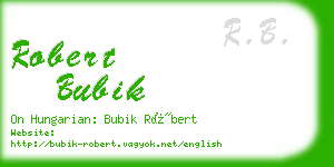 robert bubik business card